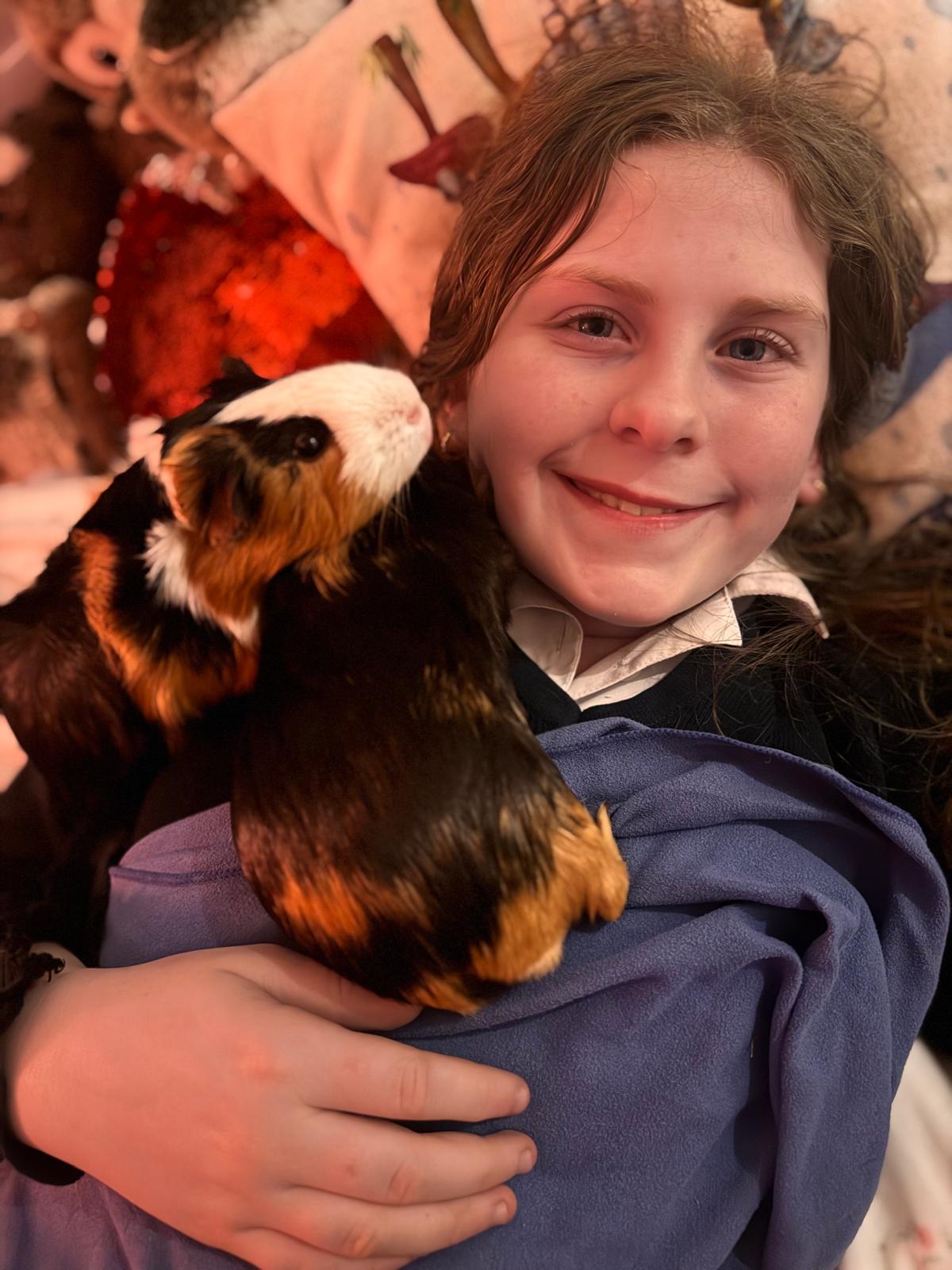 Daughter smiling with Jet